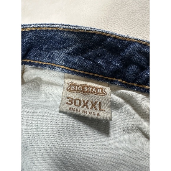 Big Star Women's Sweet Low Boot Jeans Medium Wash Distressed Made In USA Size 30 - Picture 12 of 13